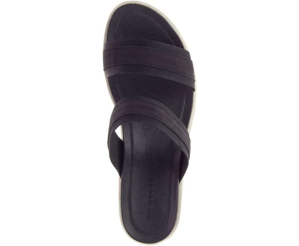 Sandálias Senhora - Merrell Kaiteri Wedge Slide - Pretas - IZH946570